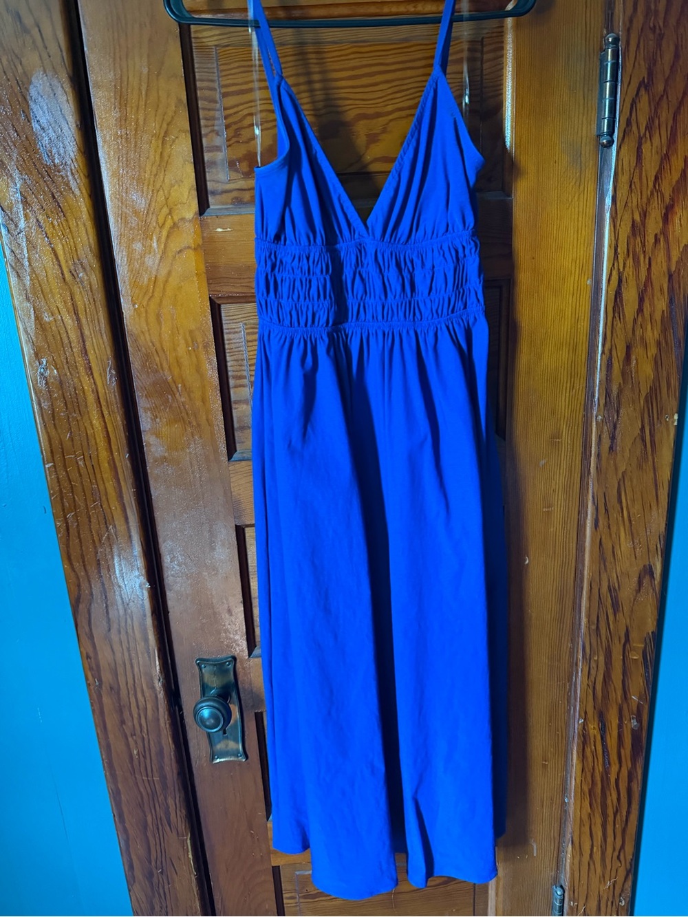 Altar'd State Royal Blue Smocked Strap Dress